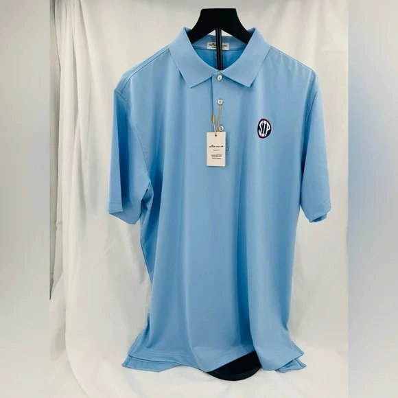 Ole Miss SIP Logo - Powder Blue Peter Millar Polo - Large - NWT - Picture 3 of 6